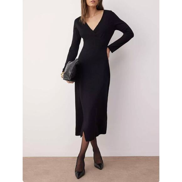 Max Mara Dresses & Skirts - Max Mara Long Sleeve Midi Dress Black